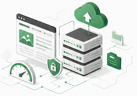 Web hosting altyapı görseli